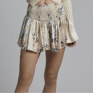 Floral Pleated Skirt